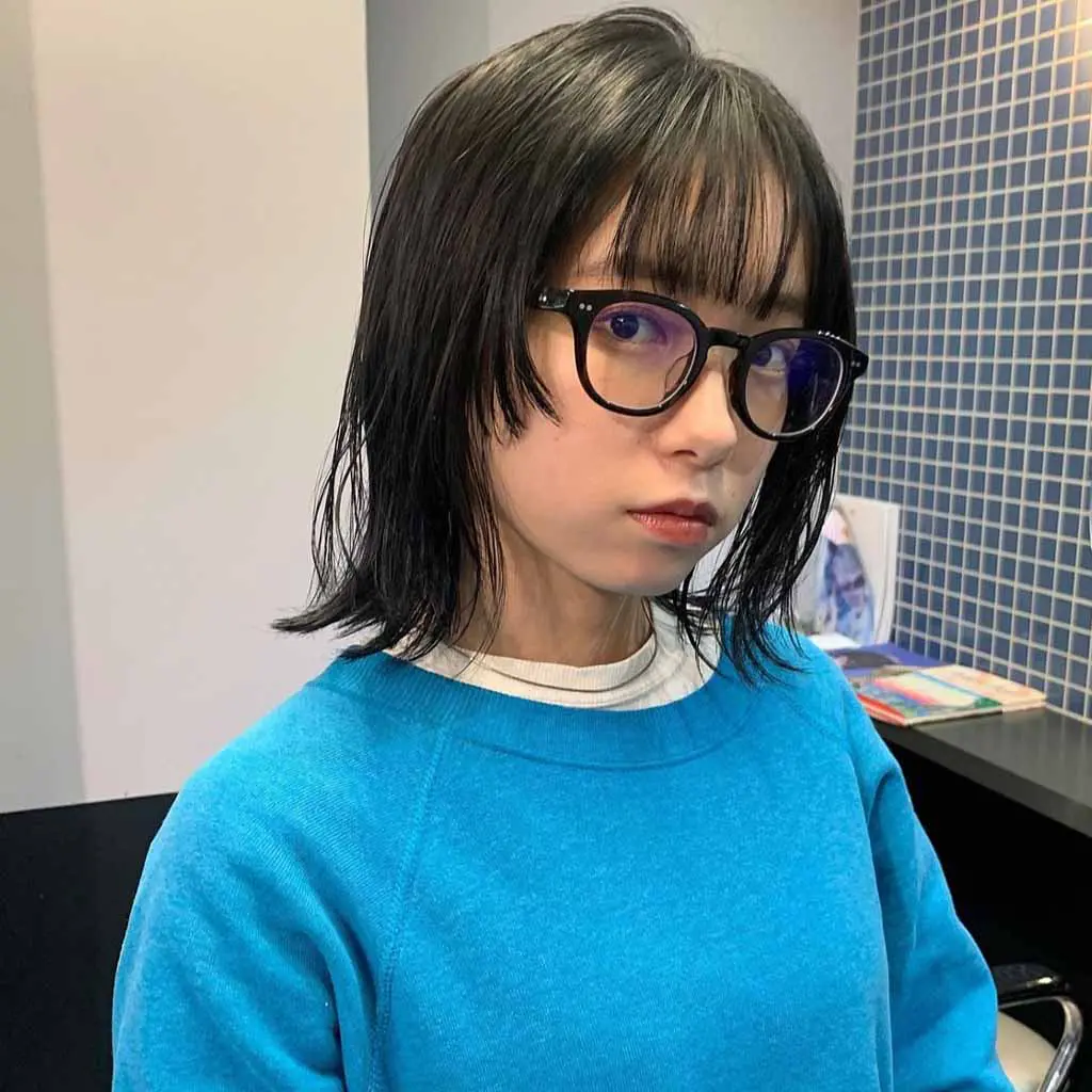 Bob Wolf Cut With Choppy Bangs