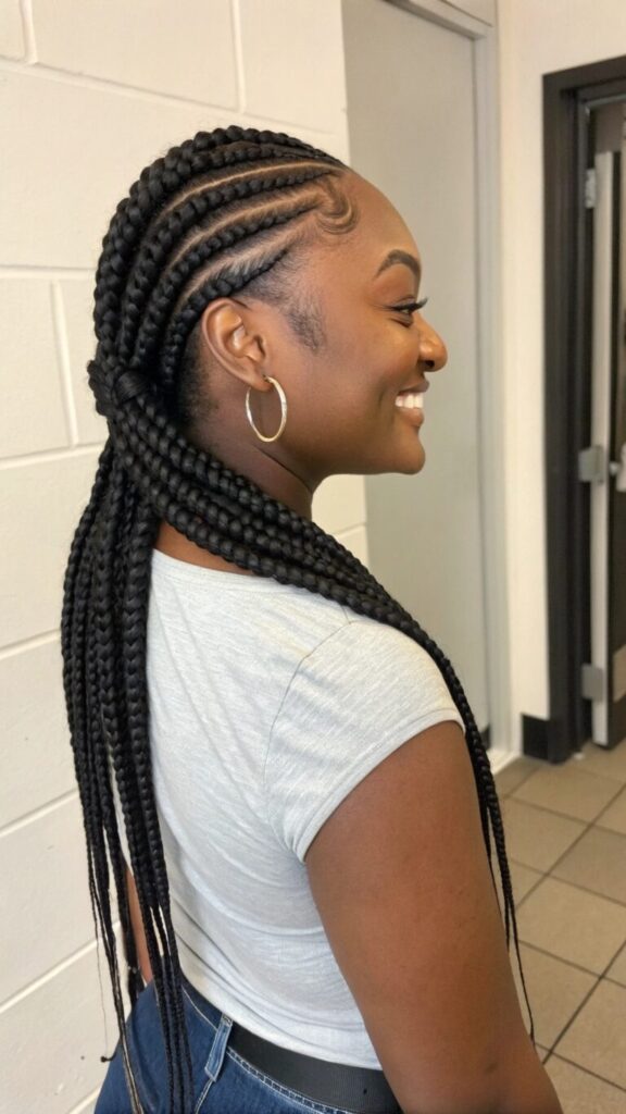 Classic Straight-Back Two Braids