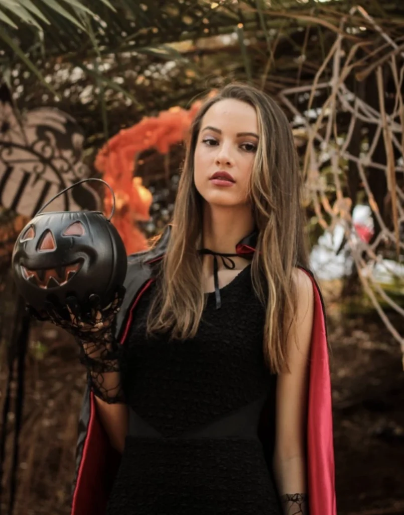 Enchanted Vampire: Velvet Cape & Pumpkin Pail