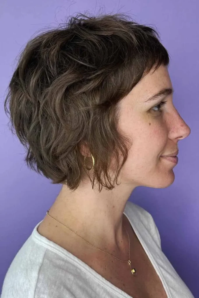 Razor Shag Bixie Cut With Micro Fringe