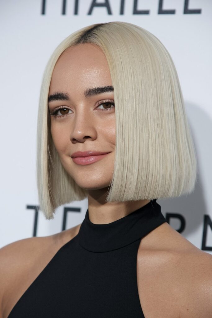 Sleek and Straight Kitty Cut
