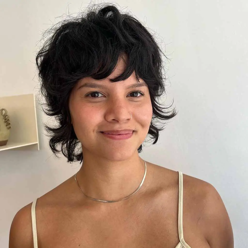 Straight Razor Pixie Wolf Cut With Messy Bangs