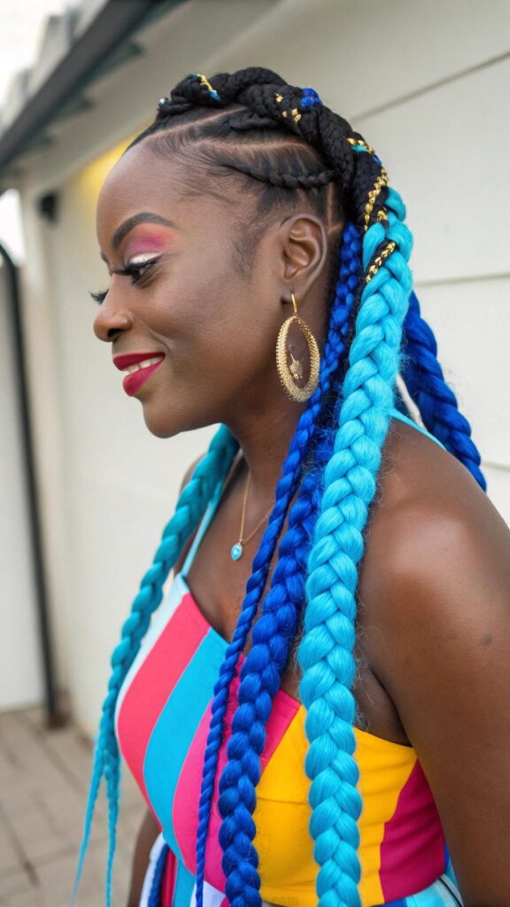 Two Braids with Colored Extensions
