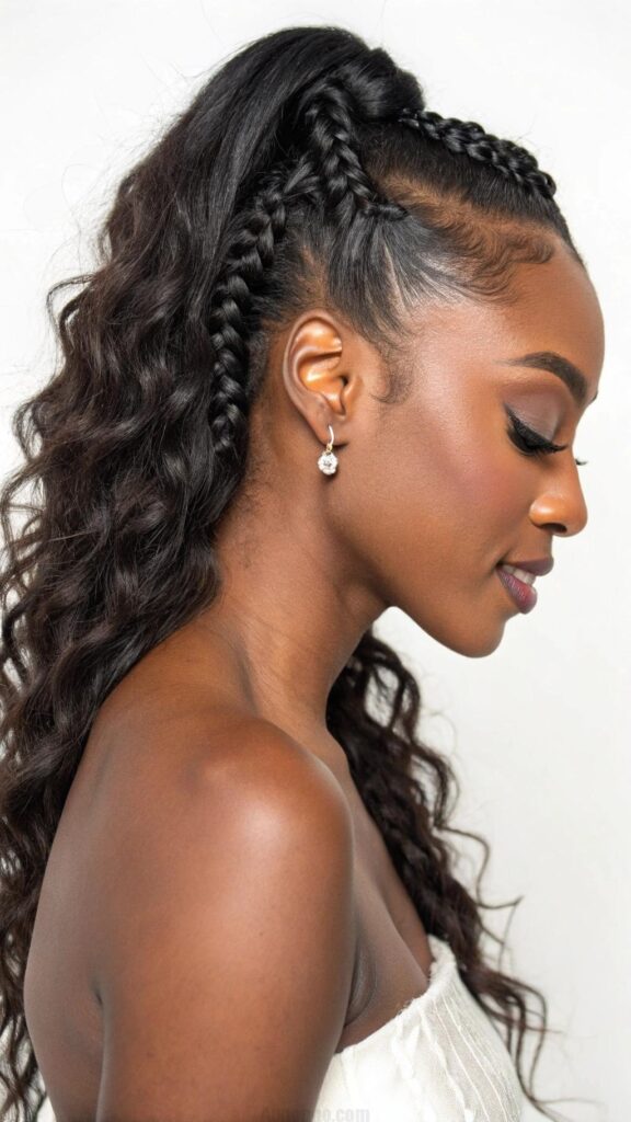 Two Braids with a Half-Up, Half-Down Style