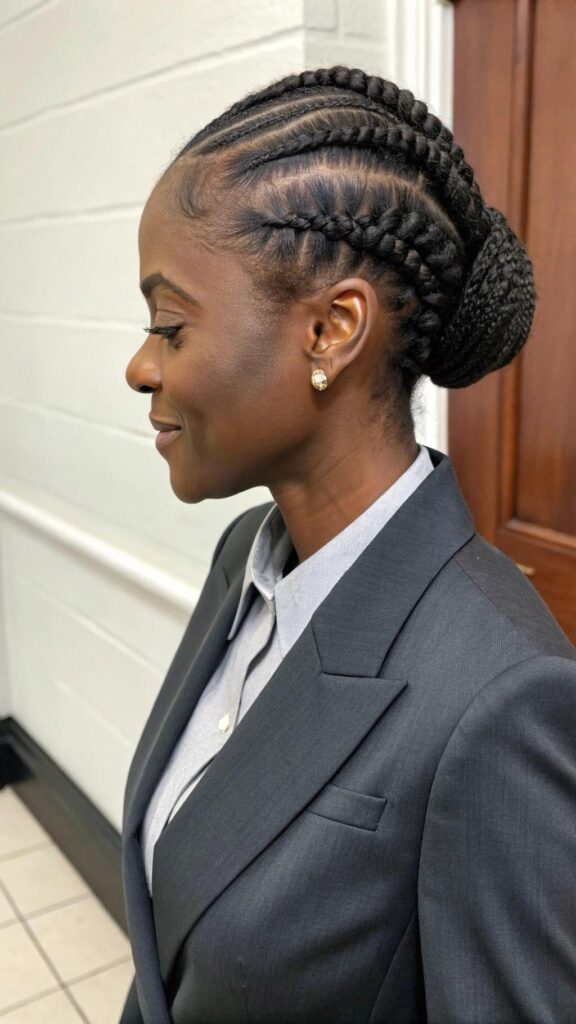 Two Braids with a Low Bun
