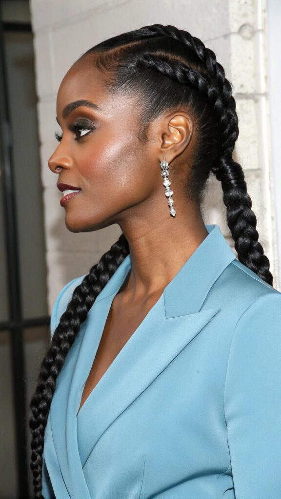 Two Braids with a Side Part
