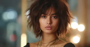 Short Wolf Cuts With Curtain Bangs