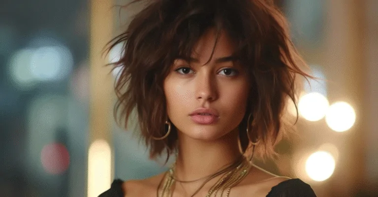 Short Wolf Cuts With Curtain Bangs
