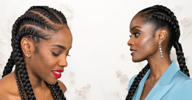 Two Braids Hairstyle Black Women